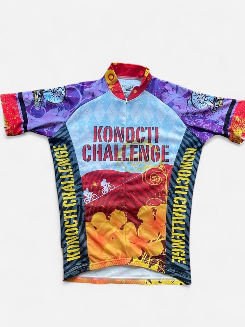 VOmax Konocti Challenge Women’s Cycling Jersey Full Zip XS Floral Graphic
